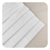 100% coton pour suisse Voile oeillet brodé tissu blanc Chine Textile tissu pour robe de femme tissé pour accessoires de mariage