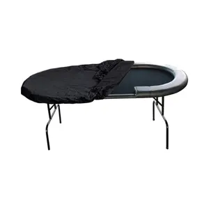Couverture de table de poker de 96 "x 44" pouces Couverture de table de meubles imperméable avec cordon de serrage réglable