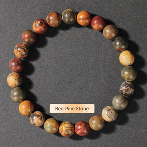 Bracelet en pierre naturelle Bracelet en perles d'or Perles de pierre rondes pour les occasions de cadeaux - Product Image 5