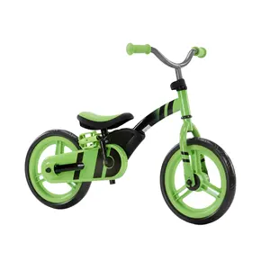 热卖出口12英寸儿童自行车钢平衡踏板儿童绿色训练自行车