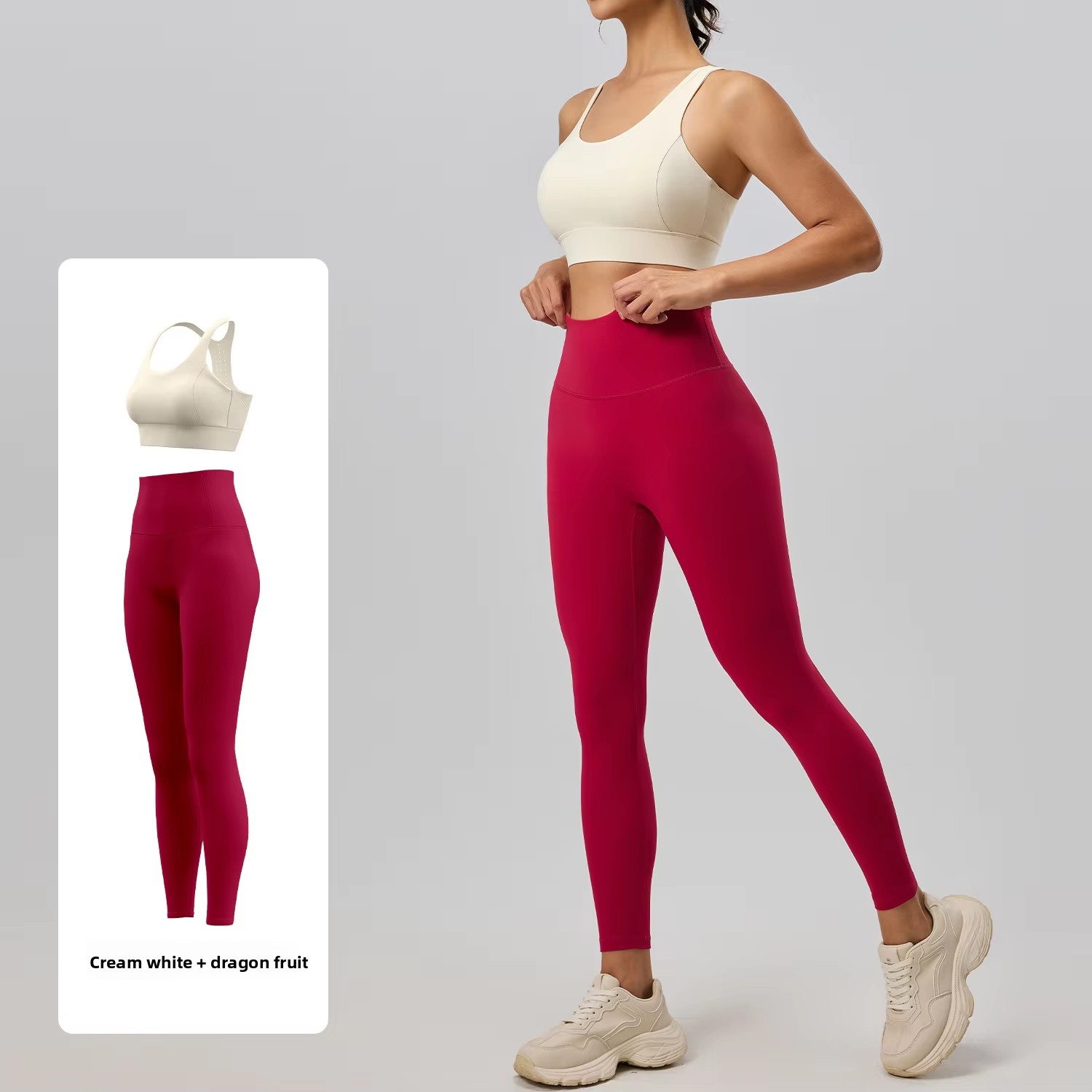 Blanc crème + fruit du dragon