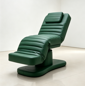 Fauteuil de soin électrique moderne de luxe rouge pour cils, réglable, en cuir synthétique, pour salon de beauté, équipement de spa incurvé 3 - Product Image 3