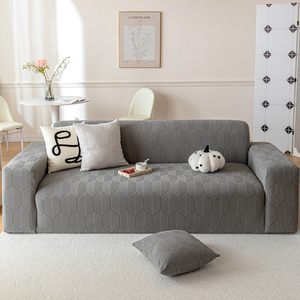 Housse de <span class=keywords><strong>Canapé</strong></span> Élastique Minimaliste Jacquard à Carreaux, Vente Directe Usine, <span class=keywords><strong>Design</strong></span> Personnalisable OEM, <span class=keywords><strong>pour</strong></span> 1 à 4 Places, Tendance Directe - Product Image 6