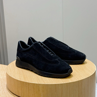 Chaussures de course vintage authentiques unisexe en daim de vache, semelle extérieure compensée en caoutchouc, légères, antidérapantes, faciles à enfiler, de luxe, pour le quotidien et les affaires