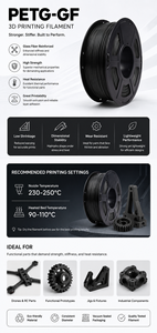 Filamento PETG-GF LONGQI sin Enredos, PETG GF de 1.75 mm y 1 kg, Fibra de Vidrio PETG, Fácil de Imprimir, Extrusión Suave, Material para Impresora 3D - Product Image 2