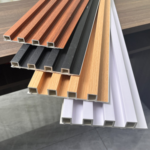 Nứt kháng TV lưới tản nhiệt nền trang trí nội thất <span class=keywords><strong>WPC</strong></span> <span class=keywords><strong>PVC</strong></span> Gỗ nhựa <span class=keywords><strong>composite</strong></span> <span class=keywords><strong>WPC</strong></span> rãnh tấm Tường - Product Image 1