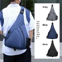 Sac de poitrine décontracté à fermeture éclair, nouveau, couleur unie, grande capacité, pour le cyclisme, les activités de plein air, les trajets quotidiens, les voyages, bandoulière pour homme