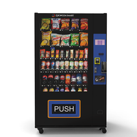 Distributeur automatique de snacks Source Factory pour l'Allemagne avec autocollants de marque et logo UI, distributeur réfrigéré pour un commerce 24h/24 et 7j/7