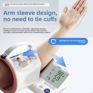 <span class=keywords><strong>Monitor</strong></span> Tekanan Darah HEM1000 Penggunaan di Rumah Elektronik Medis Presisi Tinggi Tipe Manset Lengan Atas Bertenaga Baterai Kering LCD Desktop - Product Image 4