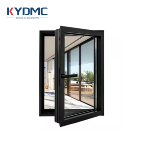 Ventanas Abatibles de Diseño Moderno en Negro, de Alta Seguridad, de Aluminio, para Villas y Casas - Product Image 1