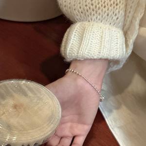 S925 plata esterlina modelo básico Yuanbao hebilla pulsera de cuentas versión coreana diseño de nicho joyería de cuentas finas al por mayor - Product Image 1