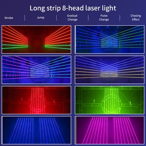 AICPOSE Barra de Luces Láser RGB DMX de 8 Ojos con Cabezal Móvil para DJ, Discoteca, Club Nocturno, Eventos y Escenarios - Product Image 4