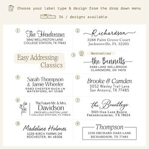 Étiquettes d'<span class=keywords><strong>adresse</strong></span> personnalisées sur rouleaux, autocollants d'<span class=keywords><strong>adresse</strong></span> de retour de mariage personnalisés, étiquettes blanches transparentes pour enveloppes d'envoi - Product Image 3