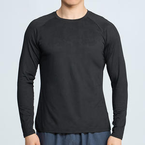 Sisi terpisah kaus elastis kaus lari Fit kering kaus otot binaraga kebugaran untuk pria - Product Image 5