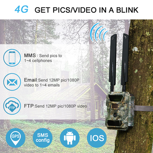 Caméra de surveillance solaire <span class=keywords><strong>MMS</strong></span>/SMTP/FTP avec vision nocturne pour la recherche sur la faune et les applications de chasse, avec transmission d'images à distance 4G - Product Image 4