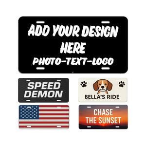 <span class=keywords><strong>Plaque</strong></span> d'immatriculation en aluminium personnalisée <span class=keywords><strong>Plaque</strong></span> d'immatriculation personnalisée avec votre design ou votre nom <span class=keywords><strong>Plaque</strong></span> décorative avant 12 po x 6 po Cadeau unique - Product Image 1