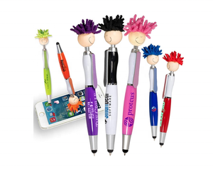 2025 baru desain gaya baru pena bola Kawaii hitam merah muda biru kuning oranye ungu Stylus lucu alat pel atas pena untuk sekolah - Product Image 1