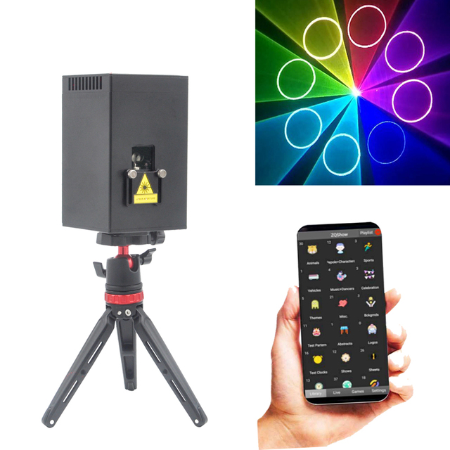 Christmas Green Laser Pointer, Animation Laser Light, High Power Outdoor Smart WIFI APP RGB Laser Animation Projector,