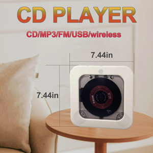 Lecteur CD de bureau en gros avec couvercle transparent et port USB pour la maison et le bureau, récepteur audio BT sans fil, radio FM, haut-parleur - Product Image 4