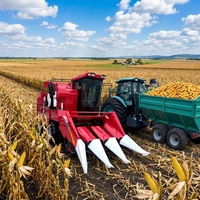 Moissonneuse-batteuse à maïs 2-5 rangs pour agriculteurs, avec prix d'usine, à vendre