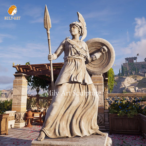 Kích Thước Cuộc Sống Đá Tự Nhiên Tay Chạm Khắc Cổ Điển Nữ Thần Chiến Tranh Điêu Khắc Đá Cẩm Thạch <span class=keywords><strong>Athena</strong></span> Tượng - Product Image 4