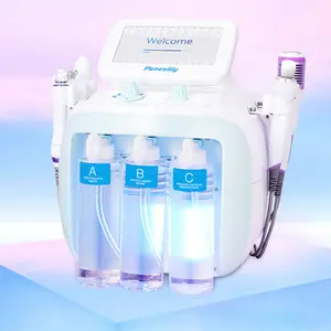 Zs 6-In-1 Multifunctionele Waterstof Zuurstof Gezicht Machine Microstroom Hot Koude Huidverzorging Hydradermabrasion Facial Schoonheid Machine