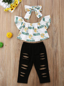 Pantalones Vaqueros Casuales de Estilo Desgastado para Bebés, Niñas y Mujeres, Trajes Negros para Niños, Venta al Por Mayor a Precio Económico - Product Image 4