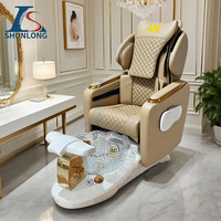 Chaise de manucure de spa pour les pieds de massage tactile humain de luxe chaise de pédicure inclinable électrique moderne avec pompe à jet