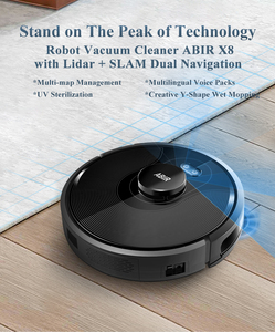 Robot Aspirador X8 con Navegación Láser, Función de Limpieza en Seco y Húmedo, Batería de Litio, Uso Doméstico, con <span class=keywords><strong>APP</strong></span> y WIFI para Mapas en Tiempo Real - Product Image 3