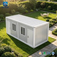 Conteneur plat en panneaux sandwich en acier, cabine préfabriquée, bureau au design moderne, taille personnalisable pour une utilisation en extérieur