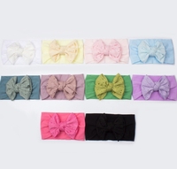 Neues Baby-Stirnband in Uni-Farbe mit Schleife, weiches, bequemes Haar-Accessoire für Neujahr und Weihnachten für Kinder