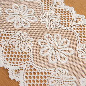 Nordic Style White Lace <b>Table</b> <b>Runner</b> 33x182 Cm Hollowed Out Design For <b>Dining</b> Room Decorative Use - Product Image 4