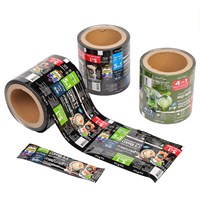 Rouleau de film de papier d'aluminium de qualité alimentaire imprimé personnalisé Sachets instantanés en bâton de poudre de protéine de café et de miel Rouleau de film d'emballage de Sachet