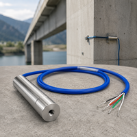 Capteur de température à jauge de contrainte vibrante pour surface, protection IP67, haute précision pour ponts, barrages et structures de bâtiment