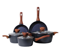 Ensemble de casseroles et poêles en granit antiadhésif, ensemble de casseroles à induction, ensemble de cuisine antiadhésif