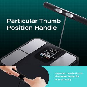 Welland Intelligente Körperwaage mit LED-Anzeige, Schwarze Körperfettwaage zur Messung von Gewicht und BMI, Empfohlen für max. 180 kg - Product Image 3