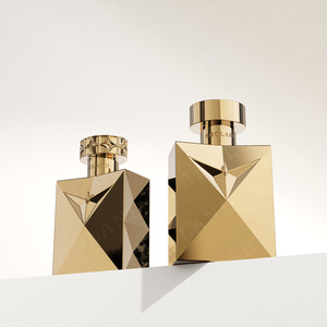 100ml Unique Shaped Glass Perfume <b>Empty</b> <b>Bottle</b> Luxury <b>Spray</b> Vial Custom Logo Fragrance Packaging Wholesale - Product Image 1