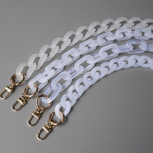 ZONESIN catene <span class=keywords><strong>trasparenti</strong></span> personalizzate di alta qualità cinturino a catena per borsa in resina acrilica di colore bianco per borsa a tracolla - Product Image 1