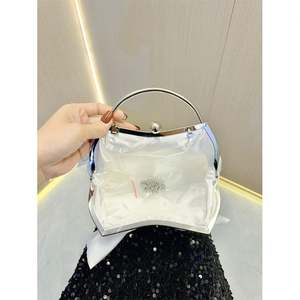 Bolsa de Nuvem Quadrada para Mulheres com Brilho de Cristal de Pedra Diamante, Presente de Aniversário Personalizado com Logo, Bolsas de Cetim para Festas <span class=keywords><strong>2025</strong></span> - Product Image 2