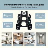 Support universel réglable multi-trous pour ventilateurs de plafond et luminaires, fixation robuste pour charge lourde, accessoires de remplacement