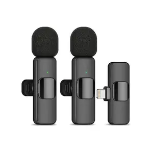 2 Clip on Label Mic Wireless professional Wireless External Video Recording Microphone for Camera Phone iPhone