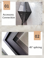Moldura Decorativa de Aleación de Aluminio Personalizada, Apta para Ventanas Exteriores, Estilo Chino, Recubierta con Polvo, Resistente al Agua y a los Rayos Solares