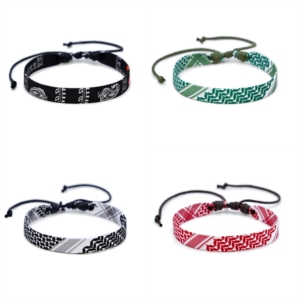 Bốn màu sắc phong cách Arabic bện Vòng đeo tay nhiều màu phong cách dân tộc Vòng đeo tay mô hình hình học Vòng đeo tay - Product Image 2