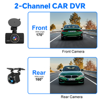 Caméra embarquée 4K de 3 pouces avec WiFi GPS, DVR de voiture double objectif Full HD avec 170° °   Vision nocturne grand angle pour l'enregistrement de conduite, CE FCC RoHS