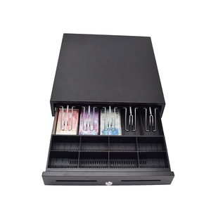 Cassetto Portadenaro POS Economico e Elegante C425-58 RJ11 RJ12 USB, 5 Scomparti, Bianco/Nero, Garanzia 1 Anno - Product Image 1