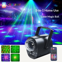 Projecteur de scène 3-en-1 à faible consommation, activé par le son, à motifs multiples, faisceau de lumière pour DJ, soirée en boîte de nuit, en ABS
