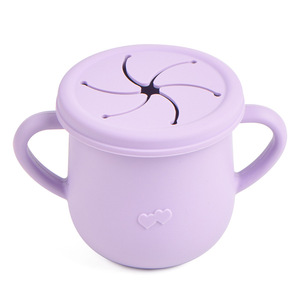Food Grade Silicone Toddler Training <b>Cups</b> 7.2*7.5cm Eco-friendly BPA-Free Snack <b>Sippy</b> <b>Cup</b> Free Gel <b>Straw</b> Lid 0-12 Months - Product Image 1