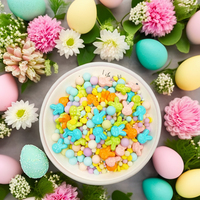 Perles de sucre colorées comestibles, décorations DIY pour gâteaux, cupcakes, pâques, fournitures de pâtisserie