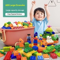 Jouet éducatif, ensemble de blocs de construction pour les garçons et les filles de 2 à 4 ans, en plastique PP, développe l'intelligence