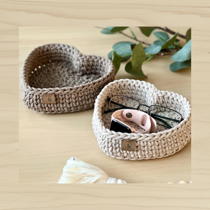 ตะกร้ามาคราเม่ทำมือรูปหัวใจโซลูชันการจัดเก็บที่ทันสมัยสำหรับตกแต่งบ้านห้องเด็กเล่นห้องนอนและของขวัญขายส่งจากอินเดีย - Product Image 1